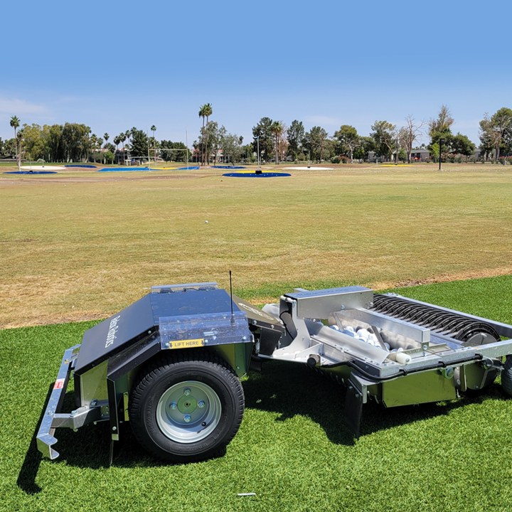 Relox Robotics Range Picker collecting balls at Dobson Ranch Golf
