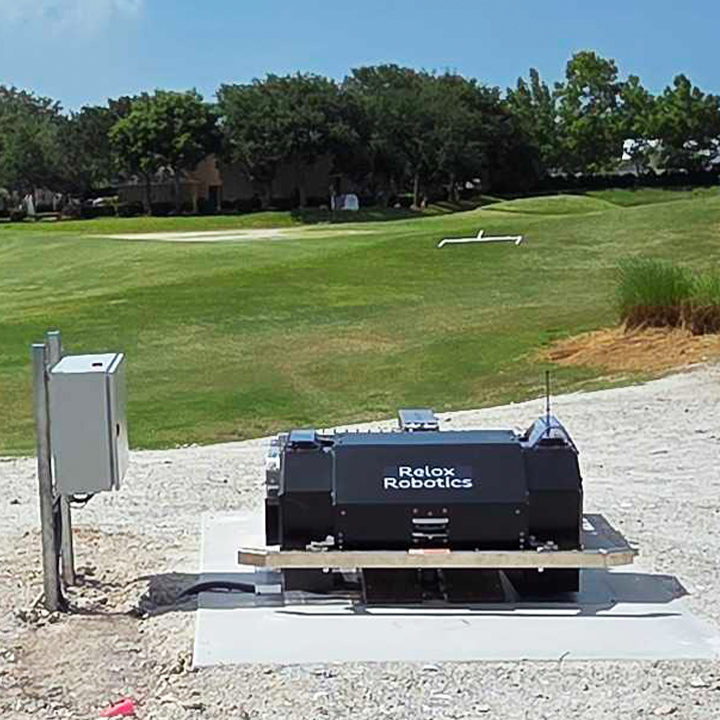 Relox Robotics Range Picker collecting balls at Pointe West